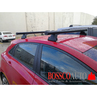 Black Heavy Duty Roof Racks suitable for Hyundai i30 Hatch 2008-2014