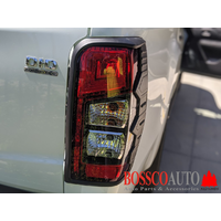 Rear Black Tail Light Taillight Light Trim Covers Suitable For Mitsubishi Triton MR 2019-2023
