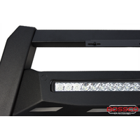 Triple Black Nudge Bar with Integrated Light Bar and Skid Plate suitable for Mitsubishi Triton MR 2019-2023