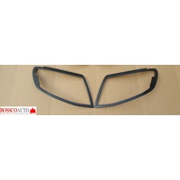 Front Black Headlight Head Light Trim Covers Suitable For Ford Ranger PX MK1 2012-2015