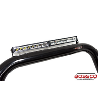 Black Nudge bar suitable for Mitsubishi Triton 2008-2015 w/ 20" Modular Single Row LED Light Bar