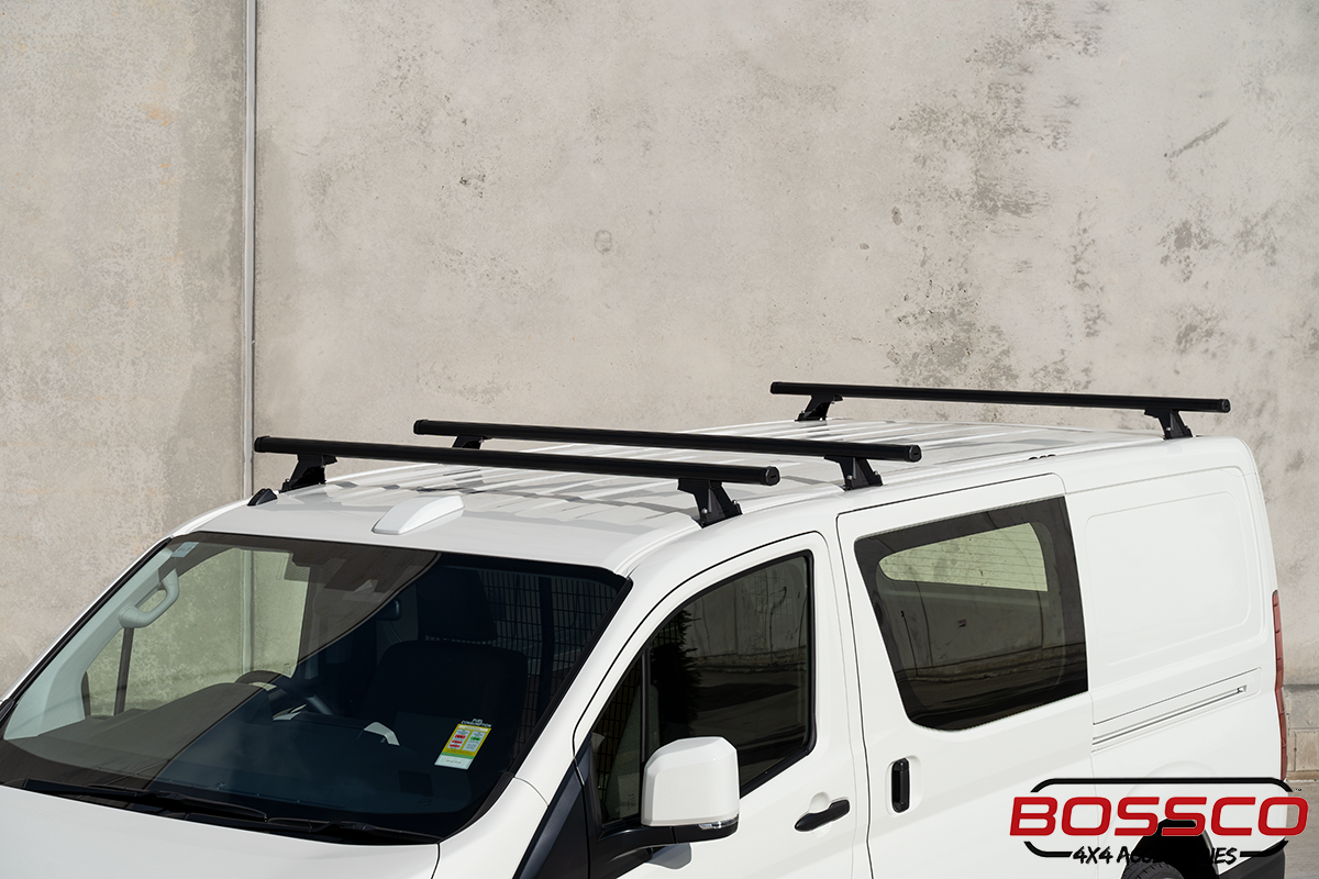 Set of 3 Black Heavy Duty Roof Racks Suitable for Toyota Hiace