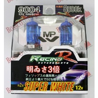 RACING R SUPER WHITE 12V 100/80W 8500k HEADLIGHT GLOBE 9004