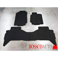 All Weather Rubber Floor Mats suitable for Ford Ranger Double Cab 2012-2020 - RUNOUT