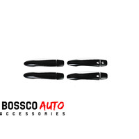 Black Door Handle Covers Suitable For Nissan Navara NP300 2015-2022 - Keyless Entry