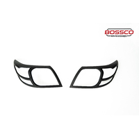 Front Black Headlight Head Light Trim Covers Suitable For Toyota Hilux 2012-2015