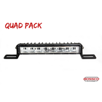 4x Modular 10" Single Row LED Light Bars w/ Wiring Harness | 4200 Lumens Each | Fitted with Osram LEDs