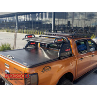 Loaded Sports Roll Bar with Wildtrack Style Retractable Roller Shutter Suitable For Ford Ranger PX Mk1 Mk2 MK3 2012-2021
