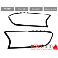 Front Black Headlight Head Light Trim Covers Suitable For Ford Ranger PX MK2 2015-2021