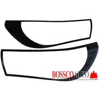 Front Black Headlight Head Light Trim Covers Suitable For Toyota Hilux SR5 2015-2020