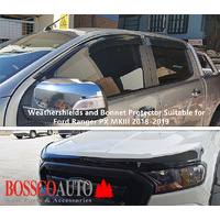 Weathershields Window Visors and Bonnet Protector Suitable for Ford Ranger MKIII 2018-2020