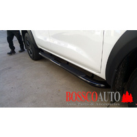 Heavy Duty 4" Oval Black Side Step Bars suitable for Toyota Hilux Workmate 2015-2020