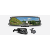 HD 9.66" Rear Vision Mirror Monitor With Built in DVR w/ 64GB SD card