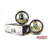 7" LED Driving Lights with LED LASER | 1 Lux @ 1076m | 13520 Lumens | IP68 Rated - PAIR W/ Wiring Harness