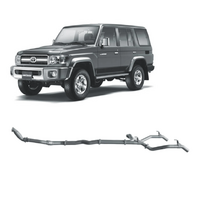 Redback Extreme Duty TWIN Exhaust to suit Toyota 76 Series Landcruiser (03/2007 - 10/2016)